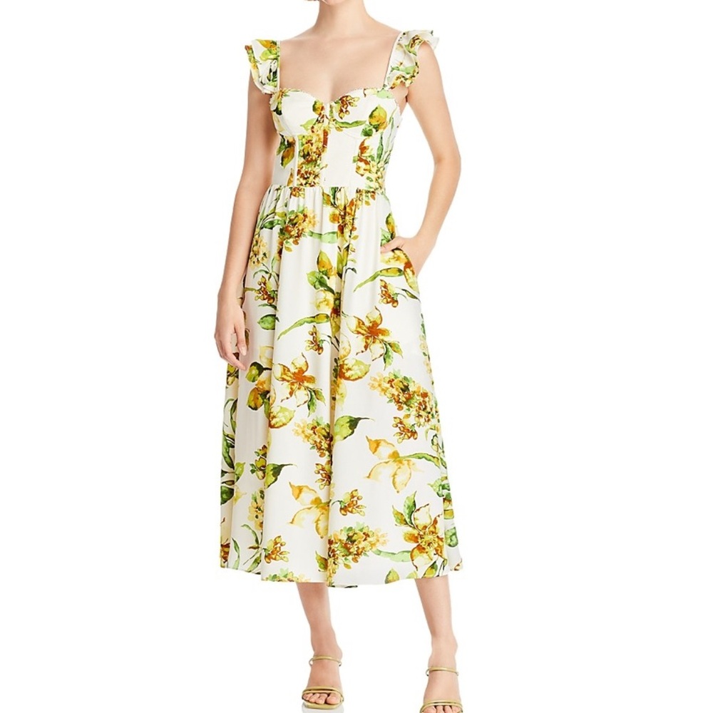 Aqua Corset MIDI Dress M